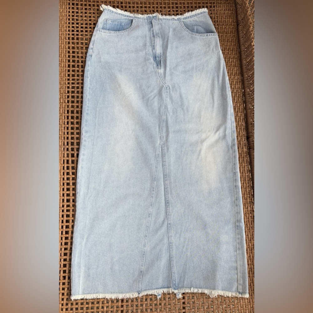🦋 Mustard Seed Light Blue Jean skirt